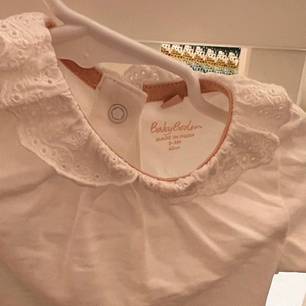 Baby Boden eyelet lace Peter Pan collar top - Picture 2 of 3